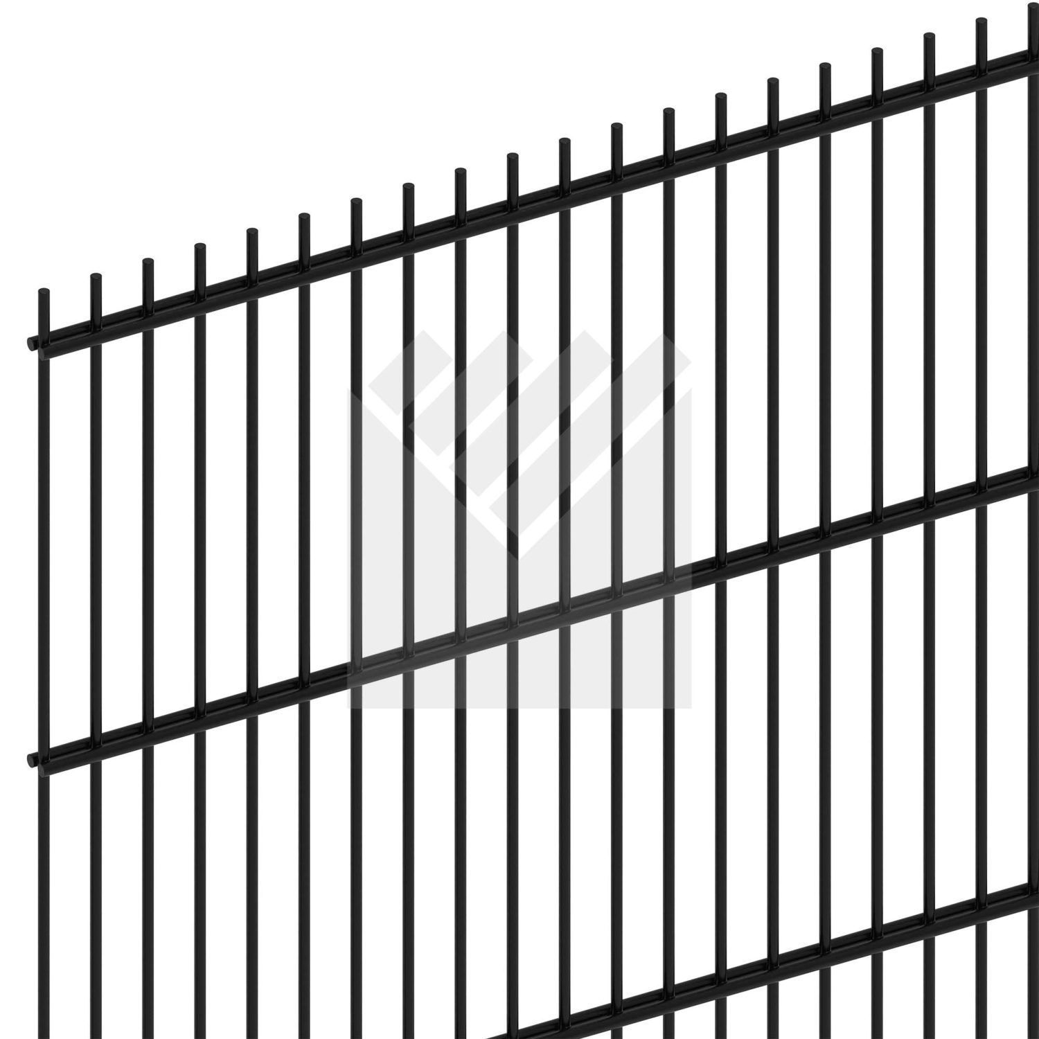 Doppelstabmattenzaun in Anthrazit als stabile und moderne Grundstücksabgrenzung.