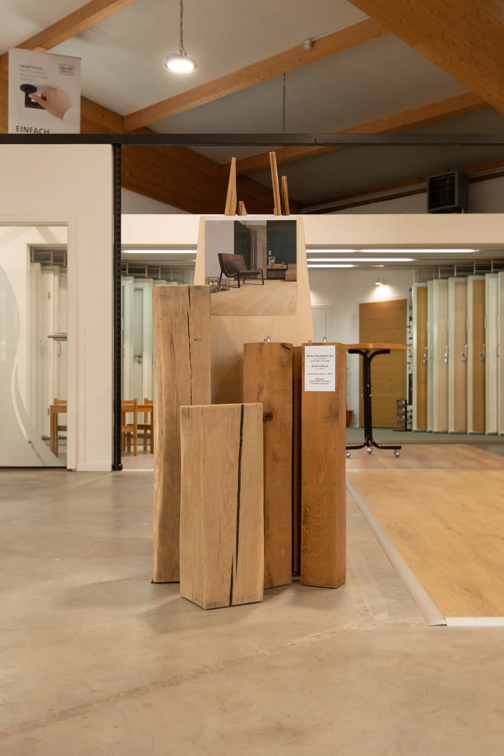 Massive Eiche Holzblöcke in vier Querschnitten, individuell in der Länge zuschneidbar